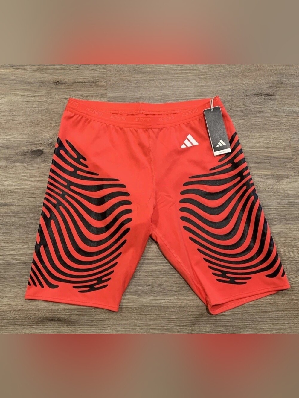 Adidas ADIZERO Rheon Pro Elite Women Running Half Tights Red Size XS IX8977